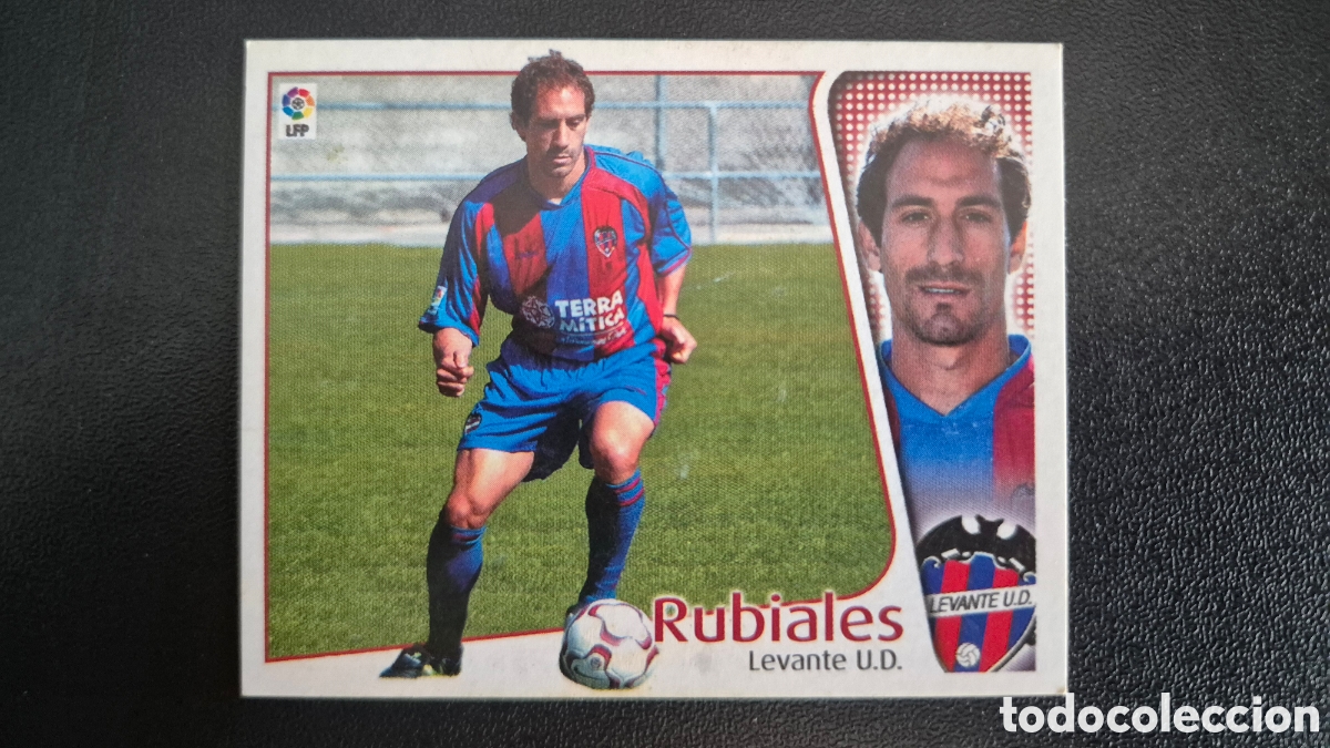Cromos de F&uacute;tbol: CROMO - RUBIALES CON PELO - LIGA ESTE 04 05 2004 2005 NUNCA PEGADO SIN PEGAR