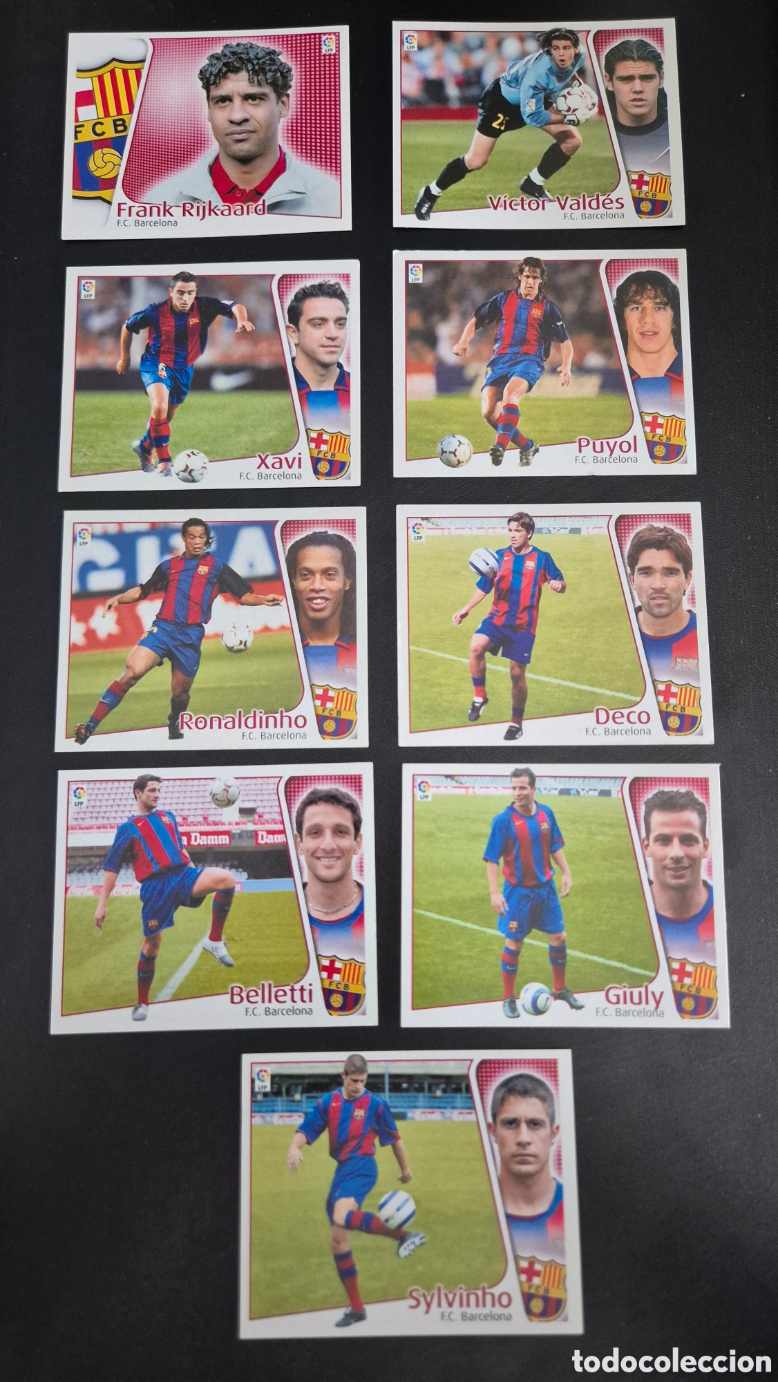 Cromos de F&uacute;tbol: LOTE CROMOS FC BARCELONA - LIGA ESTE 2004 2005 NUNCA PEGADO