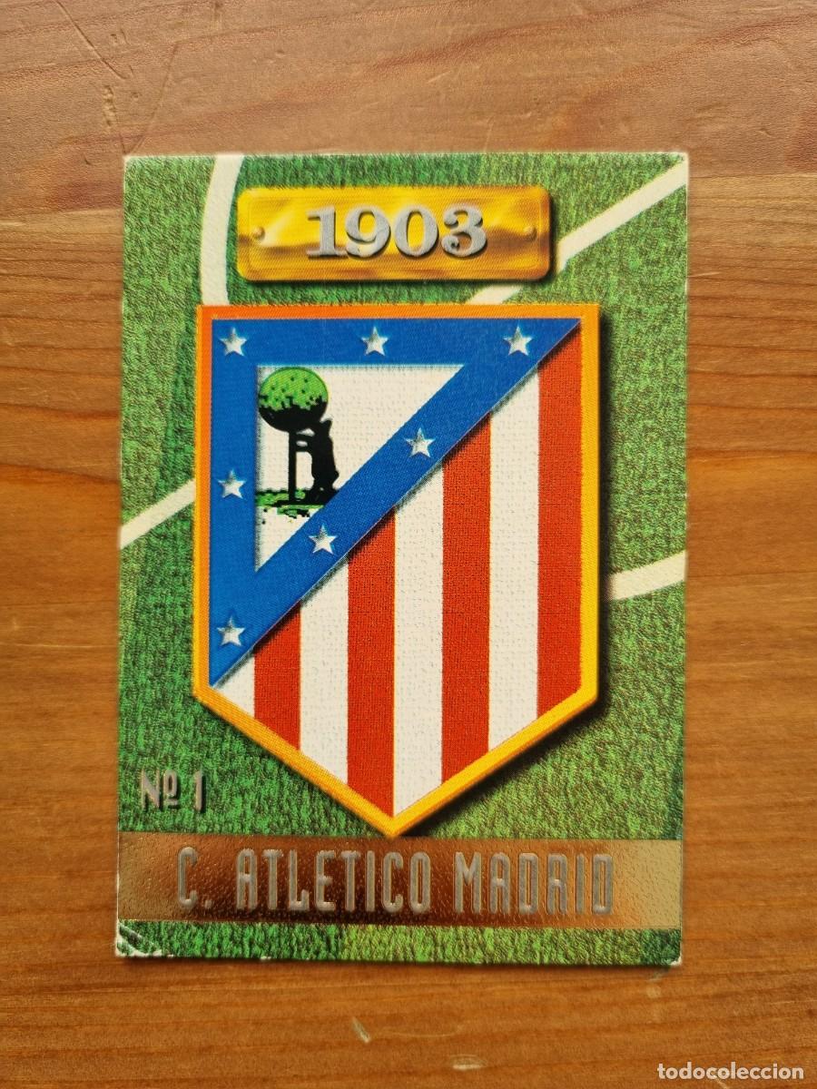 Cromos de F&uacute;tbol: 1 ESCUDO (Atl&eacute;tico de Madrid). Las Fichas de la Liga 1996 1997 96 97 (Mundicromo)