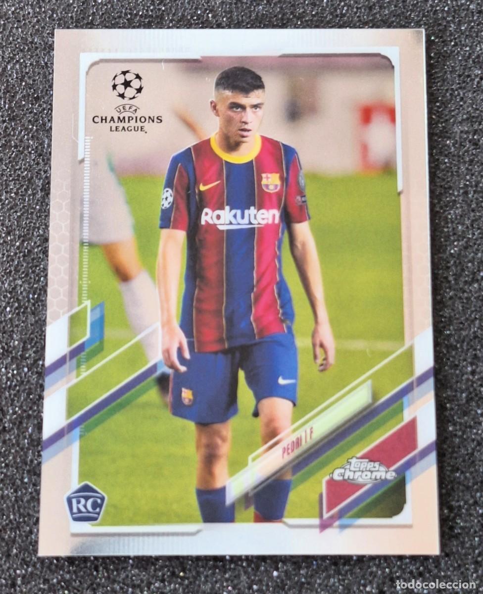 Cromos de F&uacute;tbol: Pedri Barcelona Topps Chrome Champions League Rookie RC #61