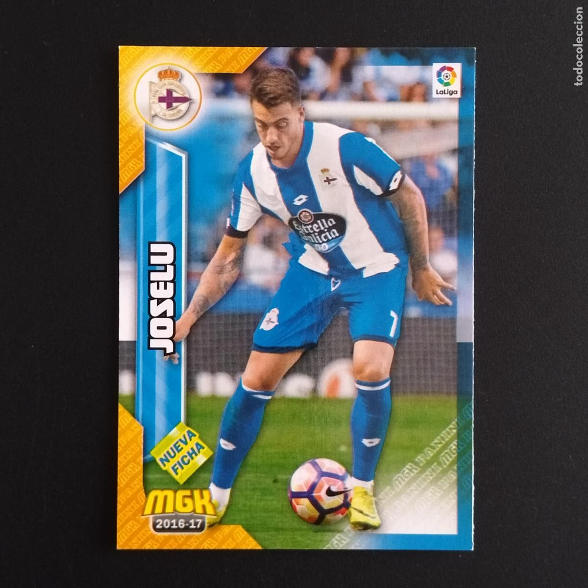 Cromos de F&uacute;tbol: MGK 183 BIS NUEVA FICHA JOSELU DEPORTIVO CORU&Ntilde;A CROMOS ALBUM MEGACRACKS LIGA FUTBOL 2016 2017 16 17