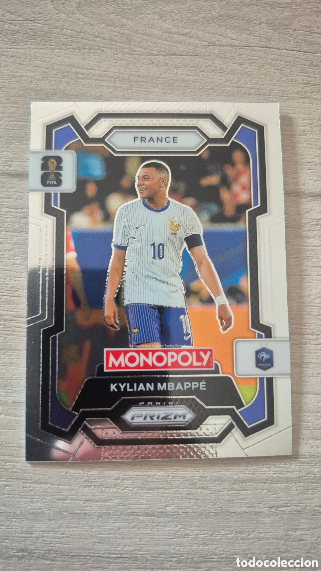 Cromos de F&uacute;tbol: Kylian Mbappe Panini Monopoly Prizm FIFA World Cup 2026