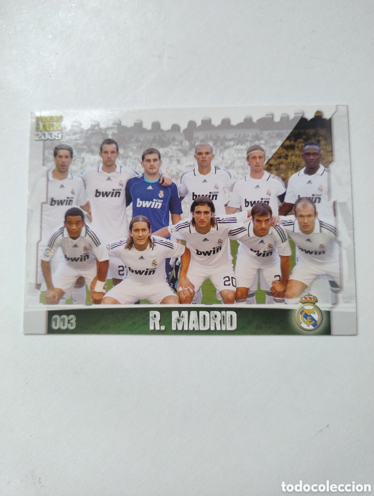 Cromos de F&uacute;tbol: 3 - Alineaci&oacute;n - Real Madrid - Mundicromo Liga 2009