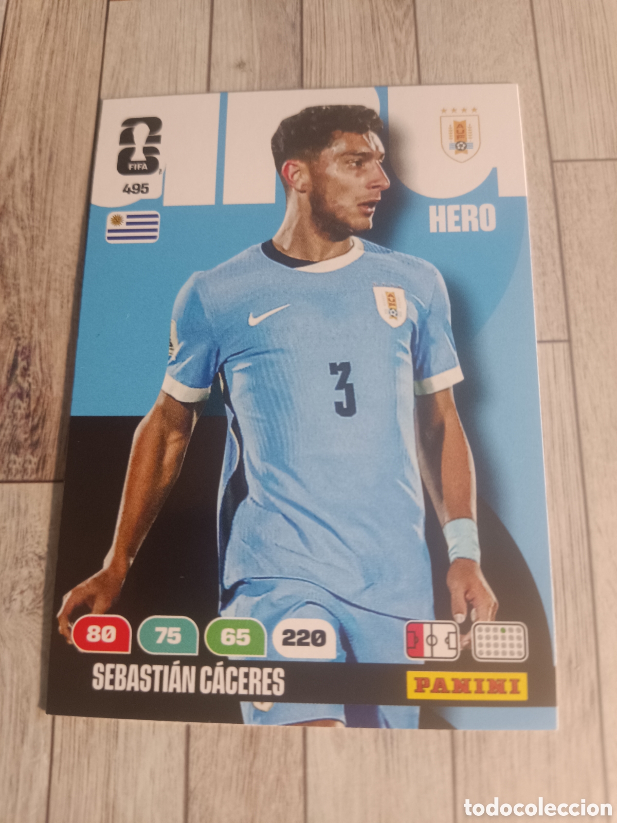 Cromos de F&uacute;tbol: 495 SEBASTIAN CACERES URUGUAY HERO ADRENALYN XL MUNDIAL FIFA WORLD CUP 2026 PANINI