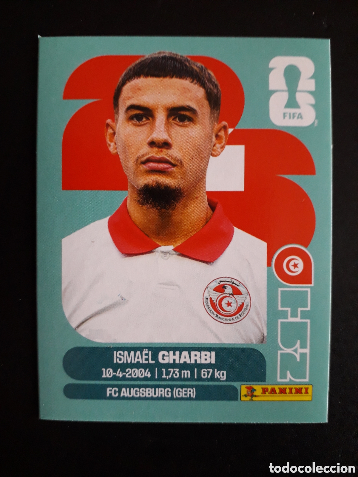 Cromos de F&uacute;tbol: GHARBI T&Uacute;NEZ TUN 18 MUNDIAL F&Uacute;TBOL 2026 FIFA WORLD CUP PANINI SIN PEGAR PEDIDO M&Iacute;NIMO 3&euro;