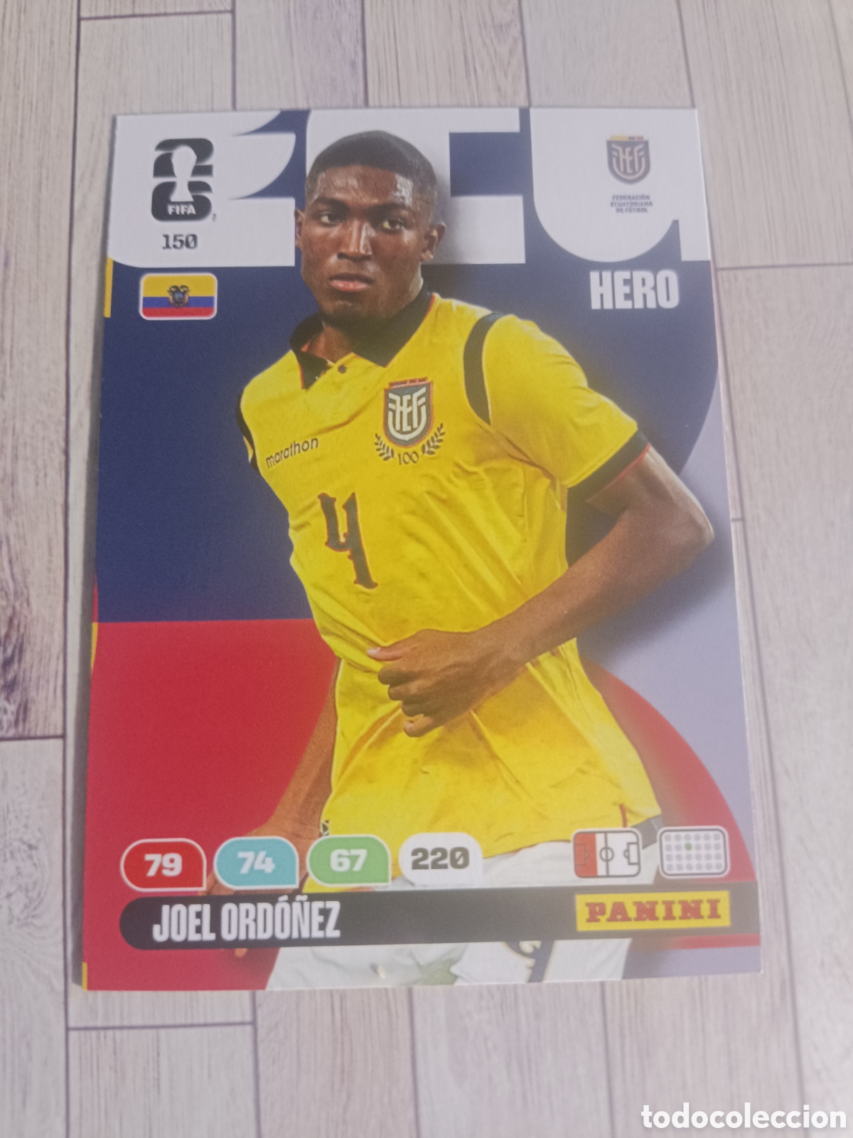 Cromos de F&uacute;tbol: 150 JOEL ORDO&Ntilde;EZ ECUADOR HERO ADRENALYN XL MUNDIAL FIFA WORLD CUP 2026 PANINI