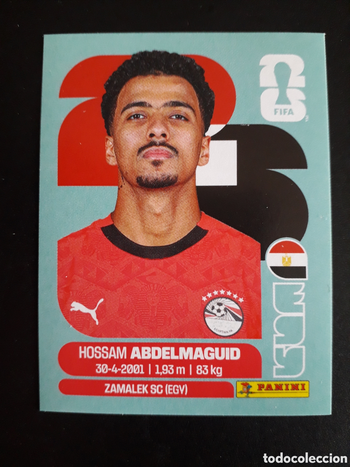 Cromos de F&uacute;tbol: ABDELMAGUID EGIPTO EGY 8 MUNDIAL F&Uacute;TBOL 2026 FIFA WORLD CUP PANINI SIN PEGAR PEDIDO M&Iacute;NIMO 3&euro;.
