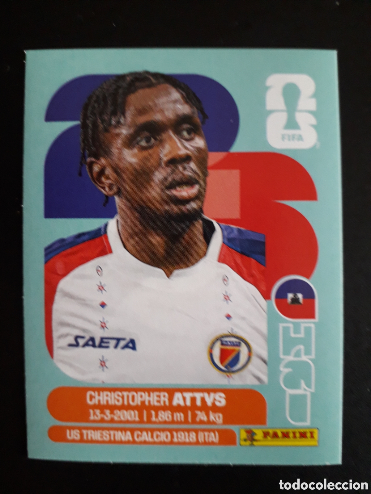 Cromos de F&uacute;tbol: ATTVS HAIT&Iacute; HAI 14 MUNDIAL F&Uacute;TBOL 2026 FIFA WORLD CUP PANINI SIN PEGAR PEDIDO M&Iacute;NIMO 3&euro;