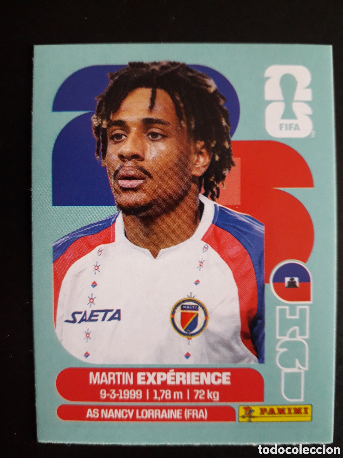 Cromos de F&uacute;tbol: EXP&Eacute;RIENCE HAIT&Iacute; HAI 4 MUNDIAL F&Uacute;TBOL 2026 FIFA WORLD CUP PANINI SIN PEGAR PEDIDO M&Iacute;NIMO 3&euro;