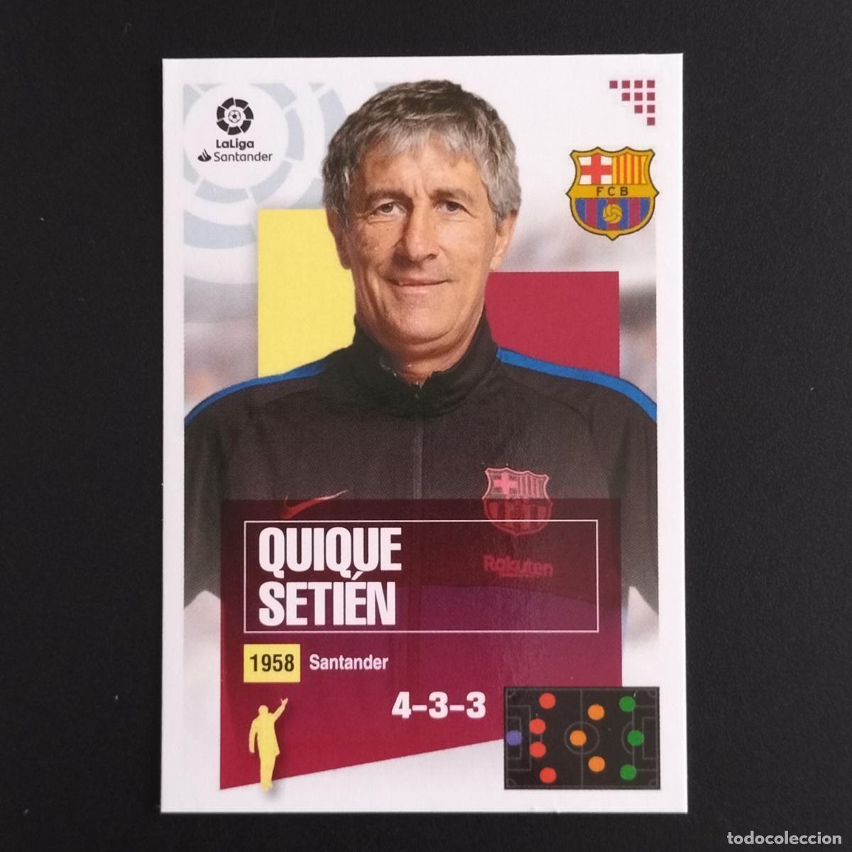 Cromos de F&uacute;tbol: N&ordm; 1 QUIQUE SETIEN ENTRENADOR FC BARCELONA CROMOS LALIGA SANTANDER ESTE 2020 2021 20 21 LIGA PANINI