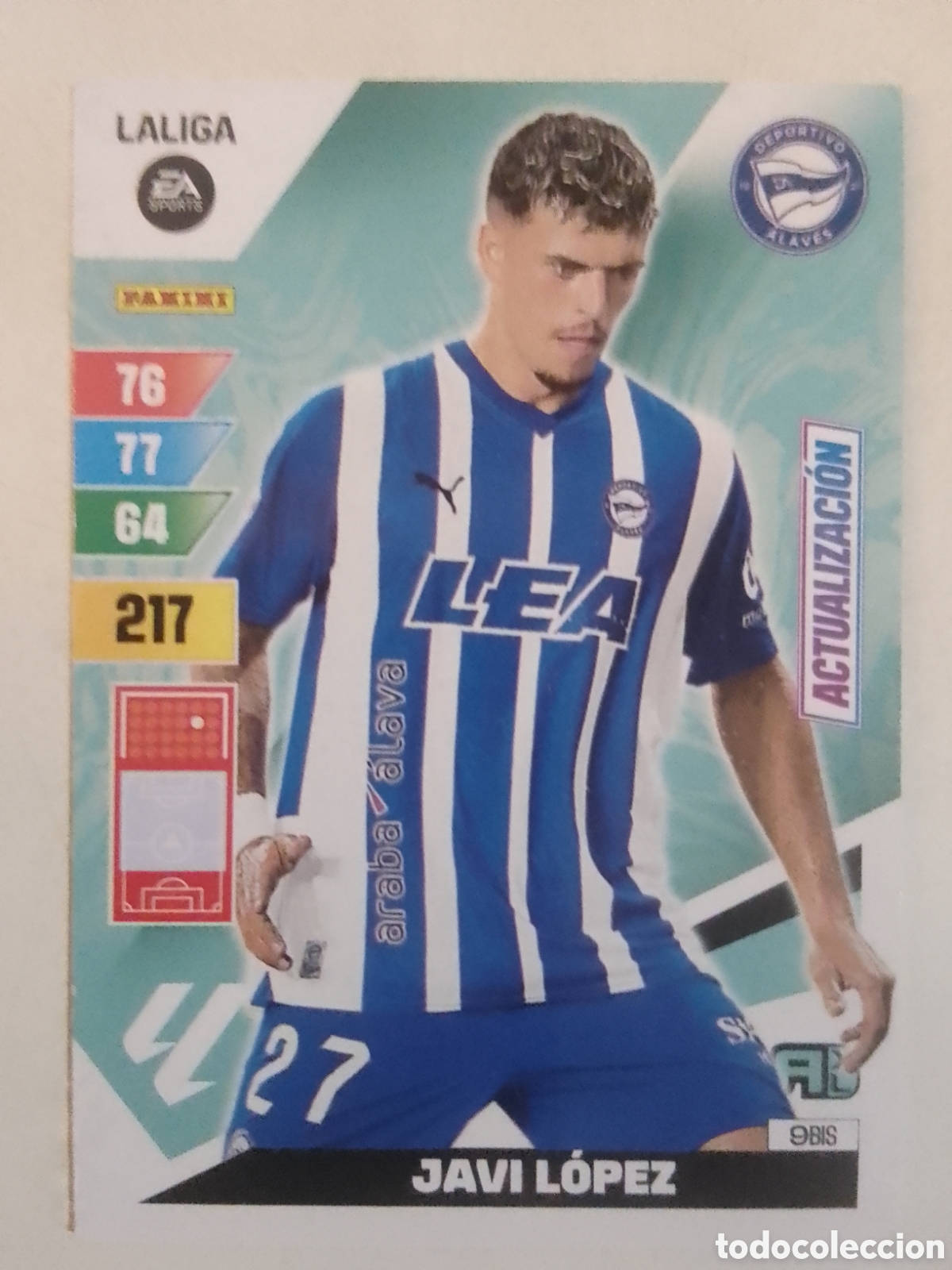 Cromos de F&uacute;tbol: Adrenalyn XL 2023-24 n&deg; 9 BIS Javi L&oacute;pez &bull; Alav&eacute;s. ACTUALIZACI&Oacute;N.