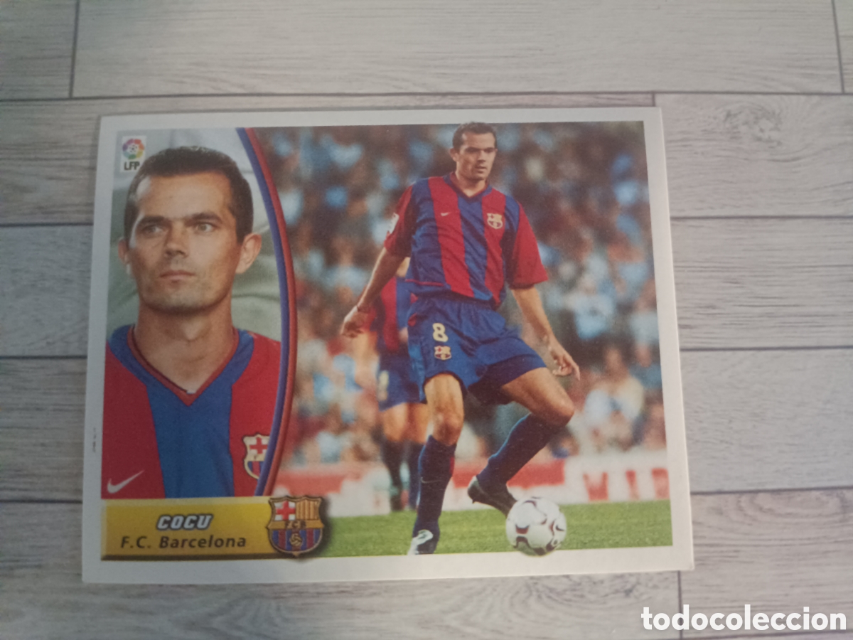 Cromos de Futebol: CROMO COCU BARCELONA- LIGA ESTE 03 04 (2003 2004) (SIN PEGAR) TRASERA DEFECTO