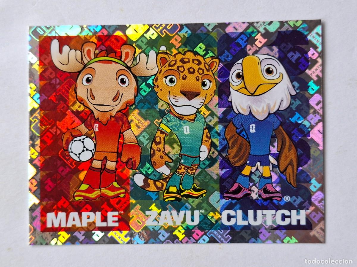 Cromos de F&uacute;tbol: Foil #FWC 3 OFFICIAL MASCOTS - Panini FIFA World Cup 2026 Sticker MAPE ZAYO CLUTCH