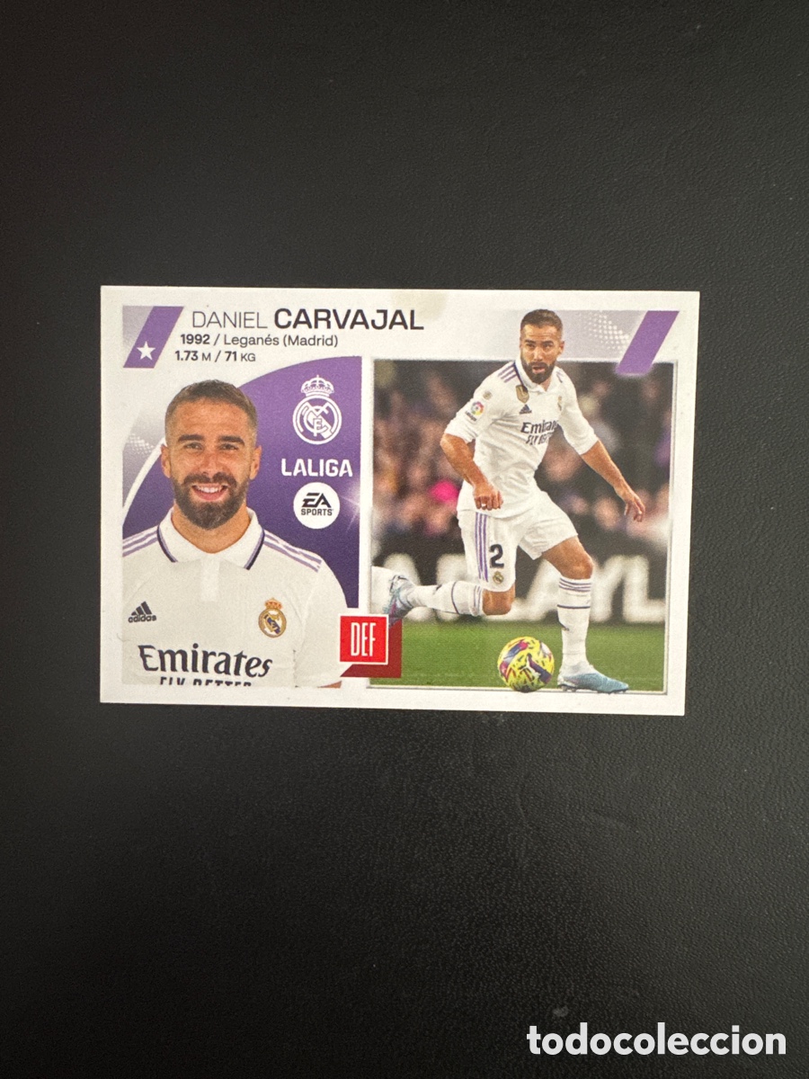 Cromos de F&uacute;tbol: CARVAJAL REAL MADRID NUMERO 5 LIGA ESTE 2023 2024