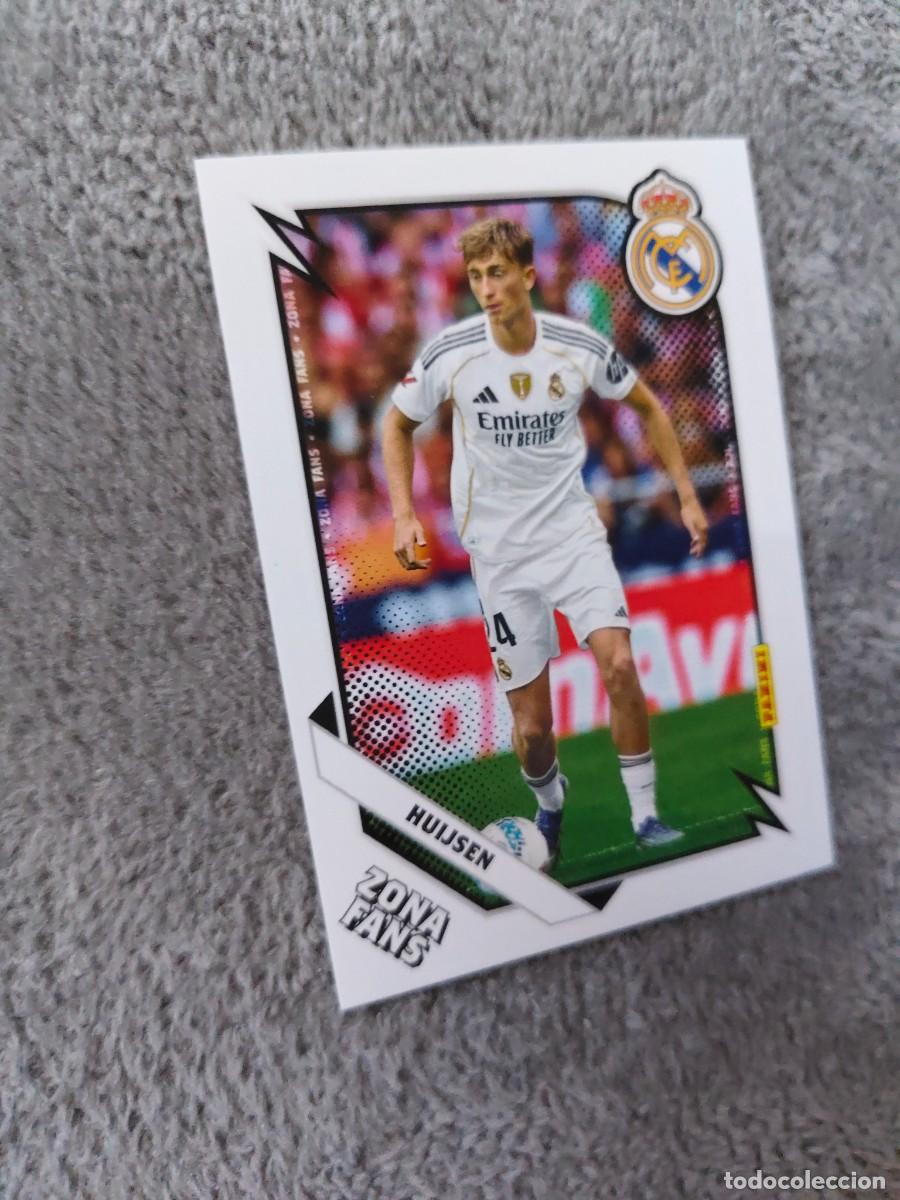 Cromos de F&uacute;tbol: 34 PANINI CLUB REAL MADRID 25 26 HUIJSEN ZONA FANS 2025 2026