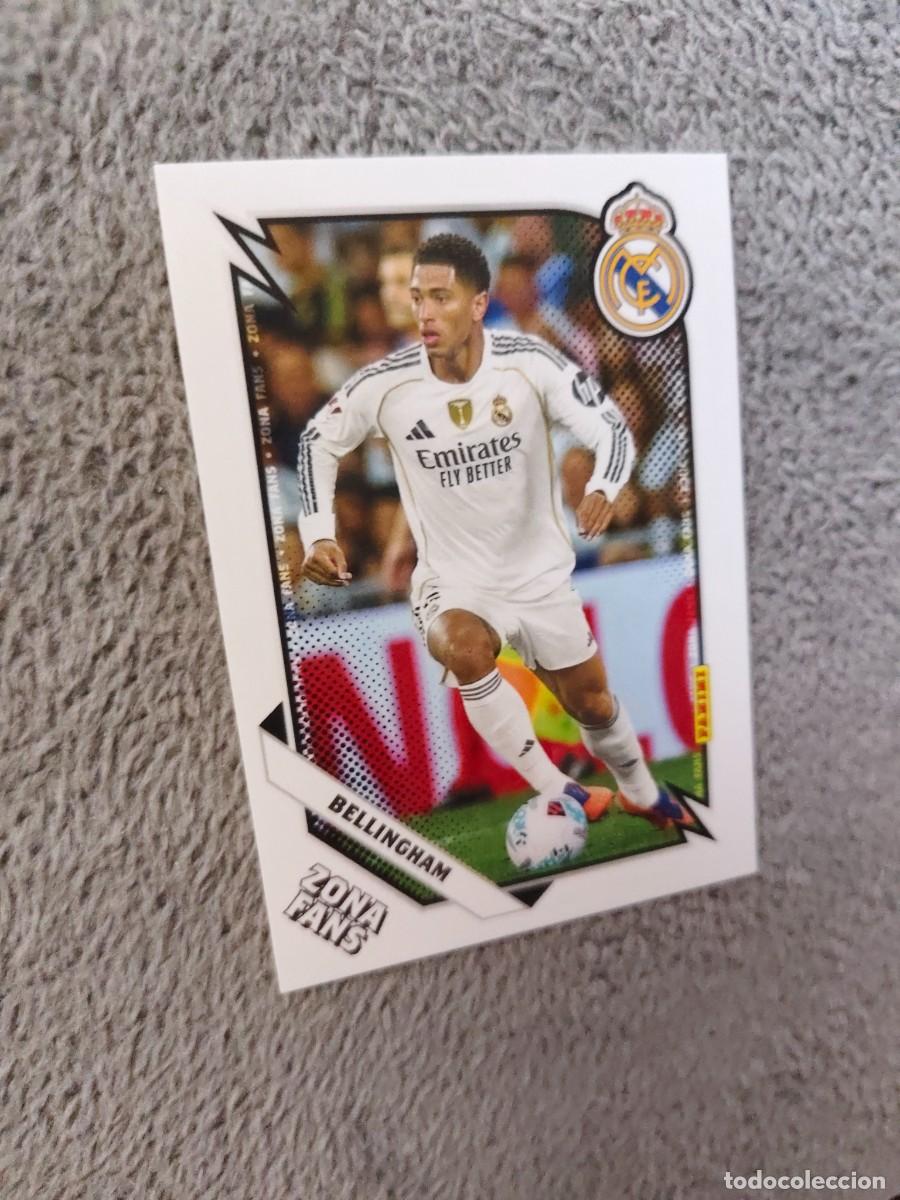 Cromos de F&uacute;tbol: 38 PANINI CLUB REAL MADRID 25 26 BELLINGHAM ZONA FANS 2025 2026