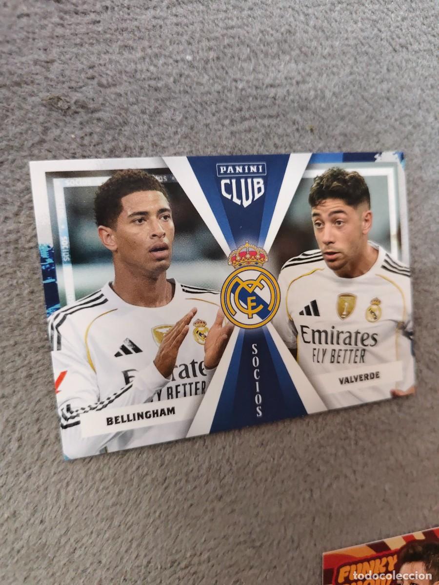 Cromos de F&uacute;tbol: SO 47 PANINI CLUB REAL MADRID 25 26 BELLINGHAM &ndash; VALVERDE SOCIOS 2025 2026