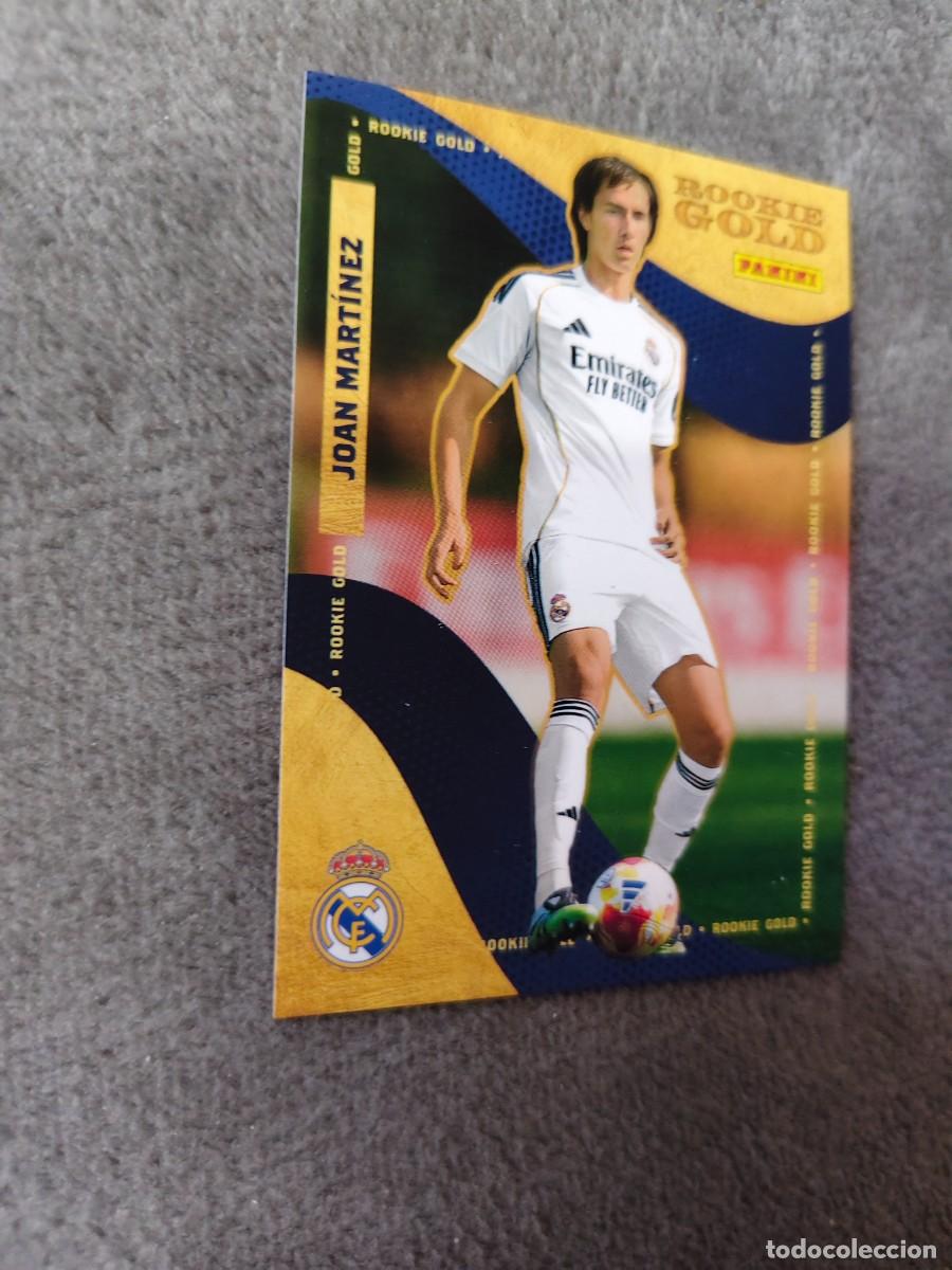 Cromos de F&uacute;tbol: RG 56 PANINI CLUB REAL MADRID 25 26 JOAN MART&Iacute;NEZ ROOKIE GOLD 2025 2026