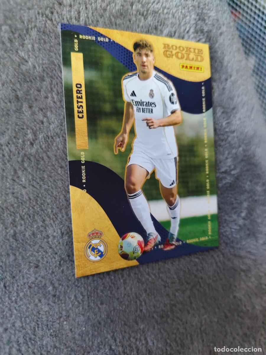 Cromos de F&uacute;tbol: RG 58 PANINI CLUB REAL MADRID 25 26 CESTERO ROOKIE GOLD 2025 2026