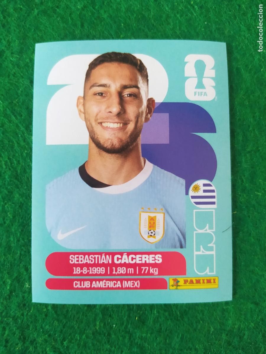 Cromos de F&uacute;tbol: OFFICIAL STICKER COLLECTION WORLD CUP MUNDIAL 2026 - URUGUAY N&ordm; 6 CACERES