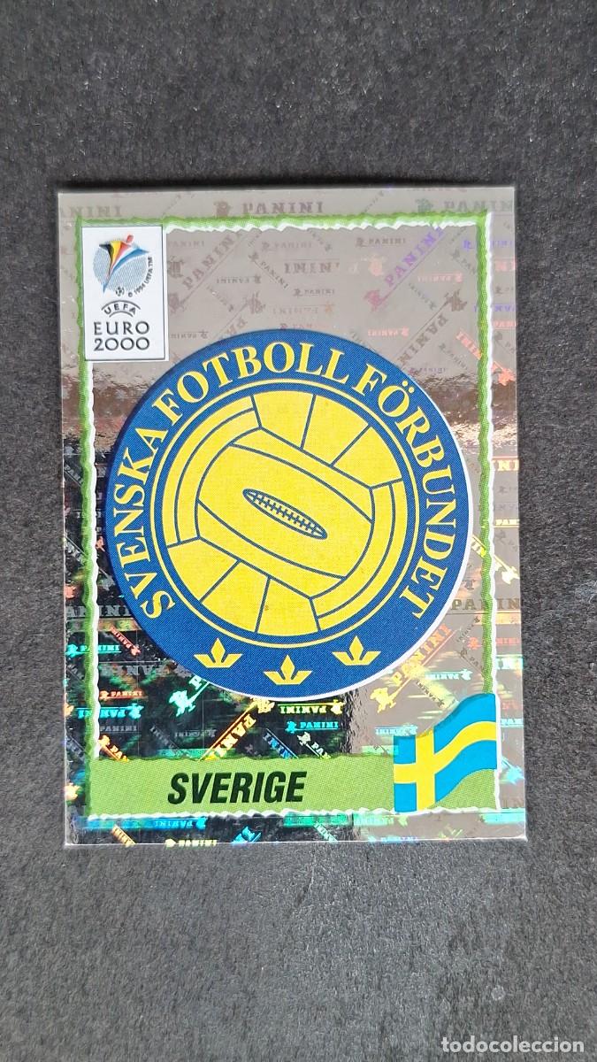 Cromos de F&uacute;tbol: L1 ESCUDO SELECCION SUECIA 118 PANINI EUROCOPA 2000 NUNCA PEGADO SIN PEGAR