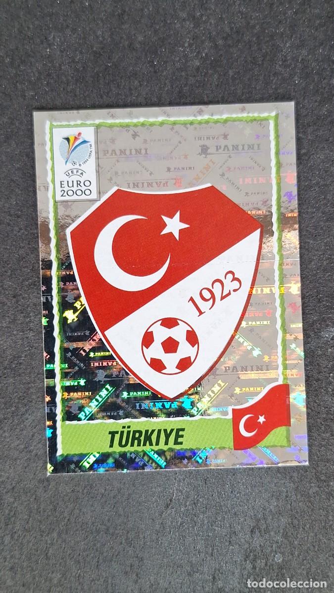 Cromos de F&uacute;tbol: L1 ESCUDO SELECCION TURQUIA 141 PANINI EUROCOPA 2000 NUNCA PEGADO SIN PEGAR