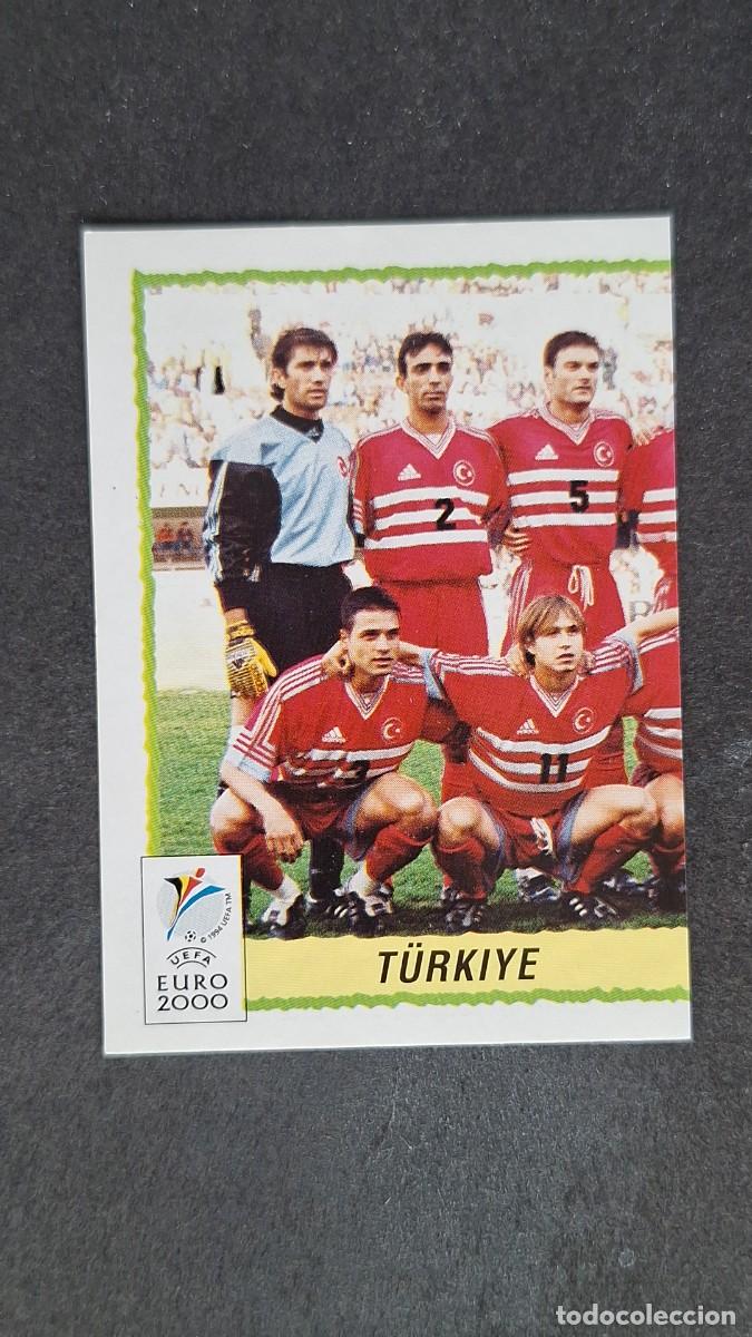 Cromos de F&uacute;tbol: L1 EQUIPO SELECCION TURQUIA 142 PANINI EUROCOPA 2000 NUNCA PEGADO SIN PEGAR
