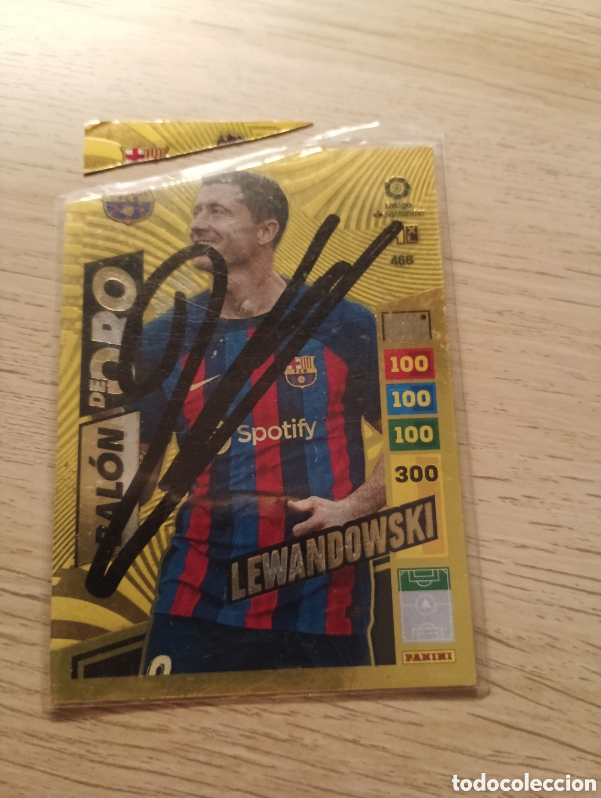 Cromos de F&uacute;tbol: Carta lewandowski aut&oacute;grafo