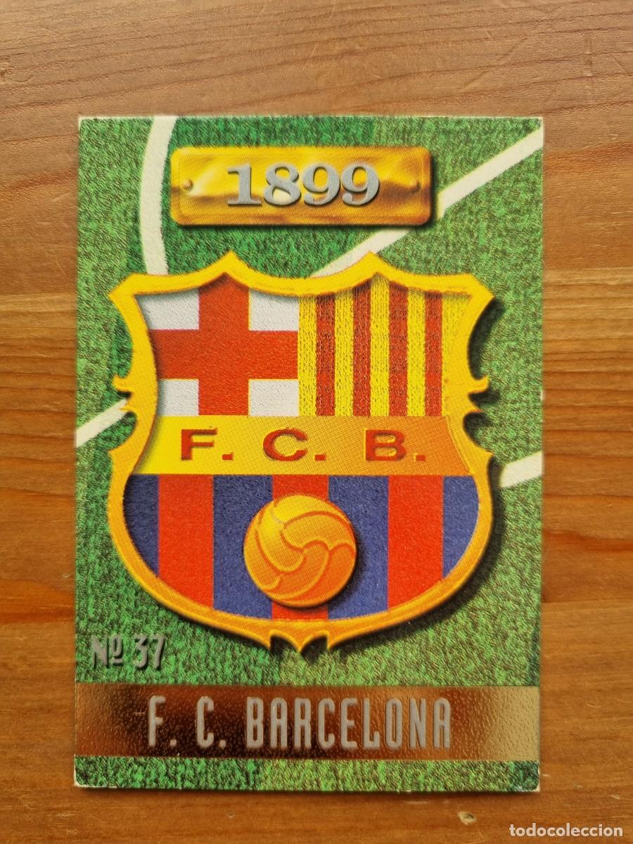 Cromos de F&uacute;tbol: 37 ESCUDO (FC Barcelona). Las Fichas de la Liga 1996 1997 96 97 (Mundicromo)