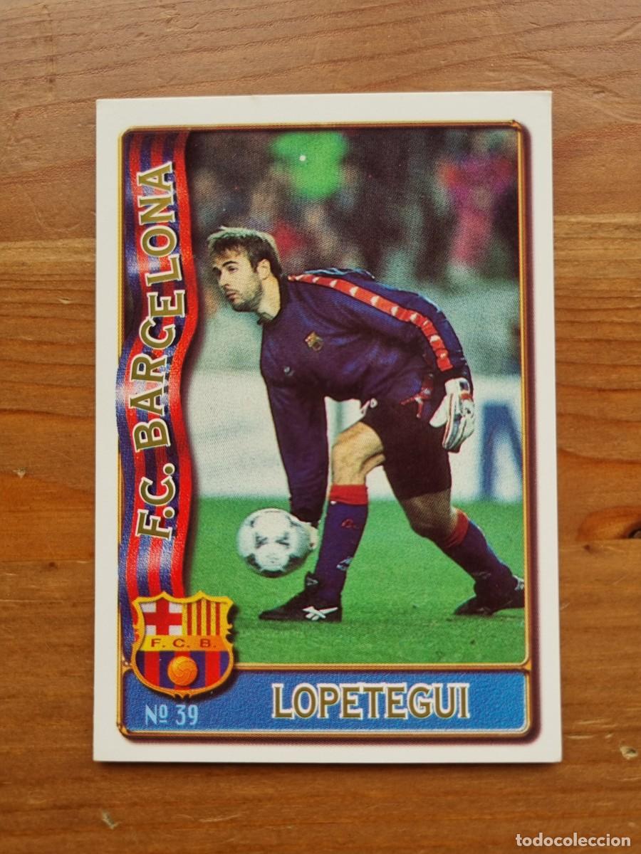 Cromos de F&uacute;tbol: 39 LOPETEGUI (FC Barcelona). Las Fichas de la Liga 1996 1997 96 97 (Mundicromo)