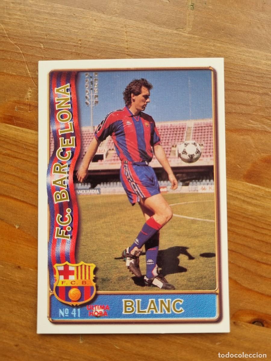 Cromos de F&uacute;tbol: 41 BLANC (FC Barcelona) &Uacute;LTIMA HORA. Las Fichas de la Liga 1996 1997 96 97 (Mundicromo)