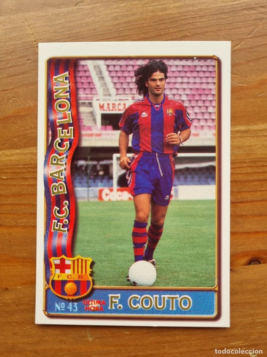 Cromos de F&uacute;tbol: 43 FERNANDO COUTO (FC Barcelona) &Uacute;LTIMA HORA. Las Fichas de la Liga 1996 1997 96 97 (Mundicromo)