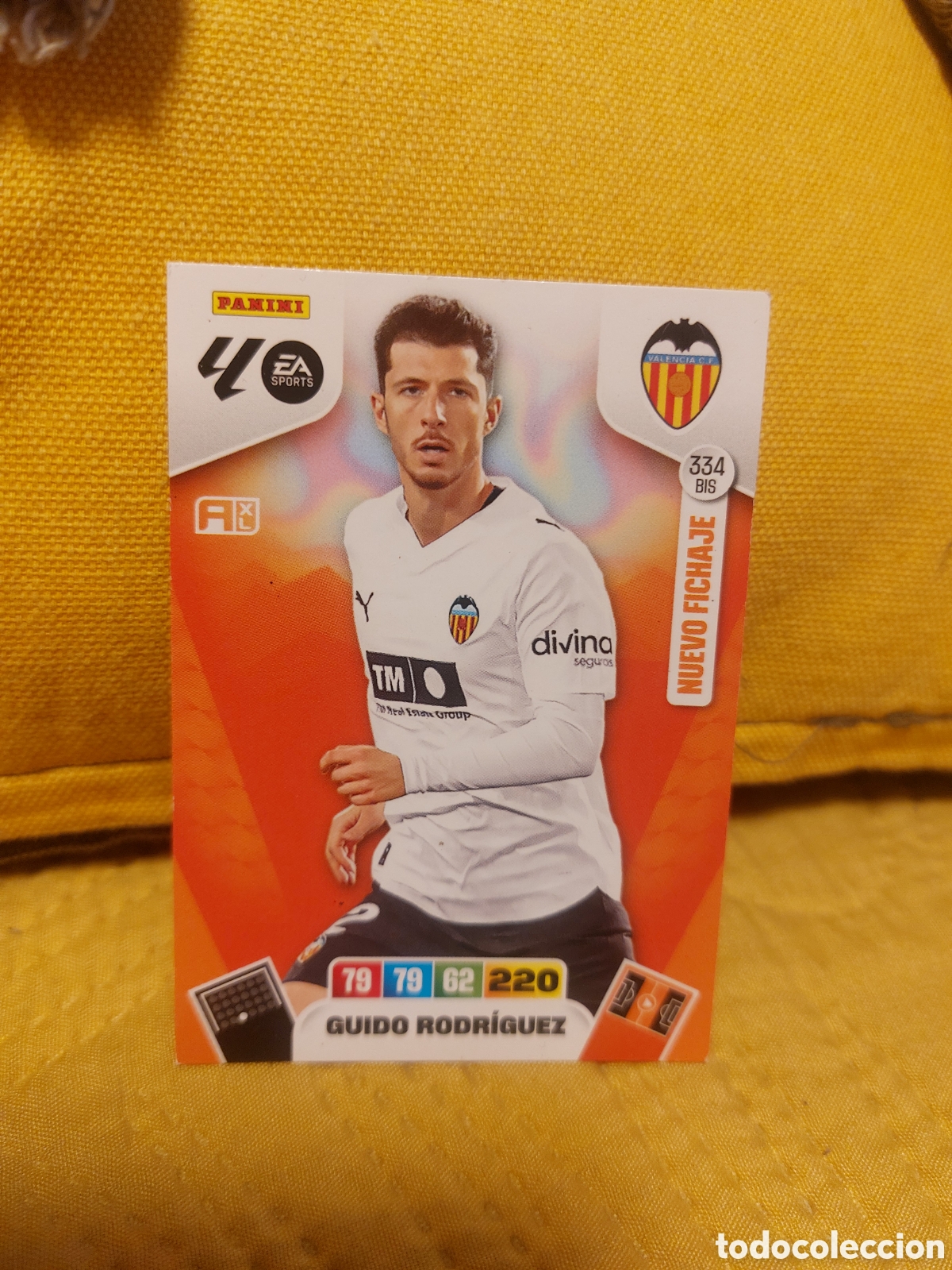 Cromos de F&uacute;tbol: 334 BIS NUEVO FICHAJE GUIDO RODR&Iacute;GUEZ VALENCIA CF PANINI ADRENALYN XL 25 26