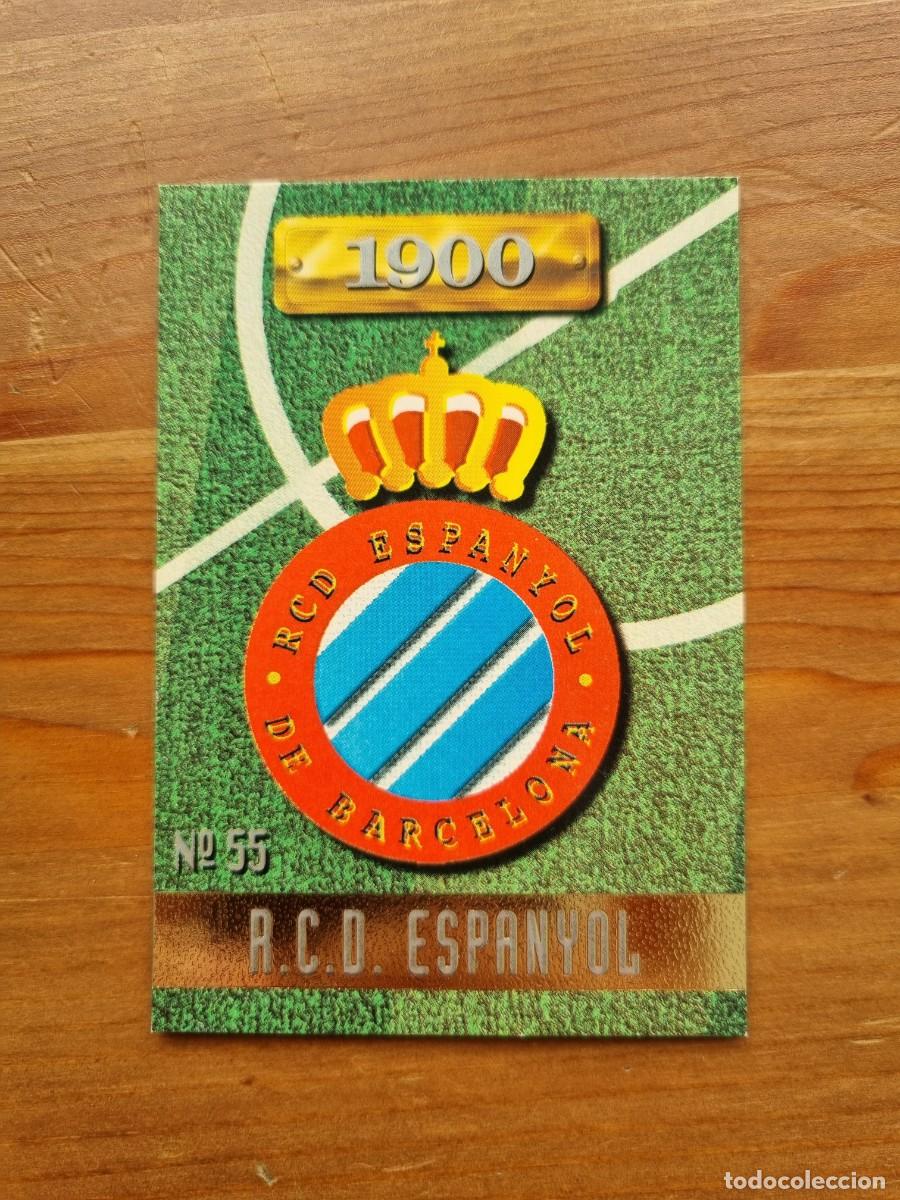 Cromos de F&uacute;tbol: 55 ESCUDO (RCD Espanyol). Las Fichas de la Liga 1996 1997 96 97 (Mundicromo)