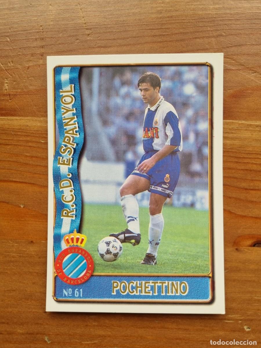 Cromos de F&uacute;tbol: 61 POCHETTINO (RCD Espanyol). Las Fichas de la Liga 1996 1997 96 97 (Mundicromo)