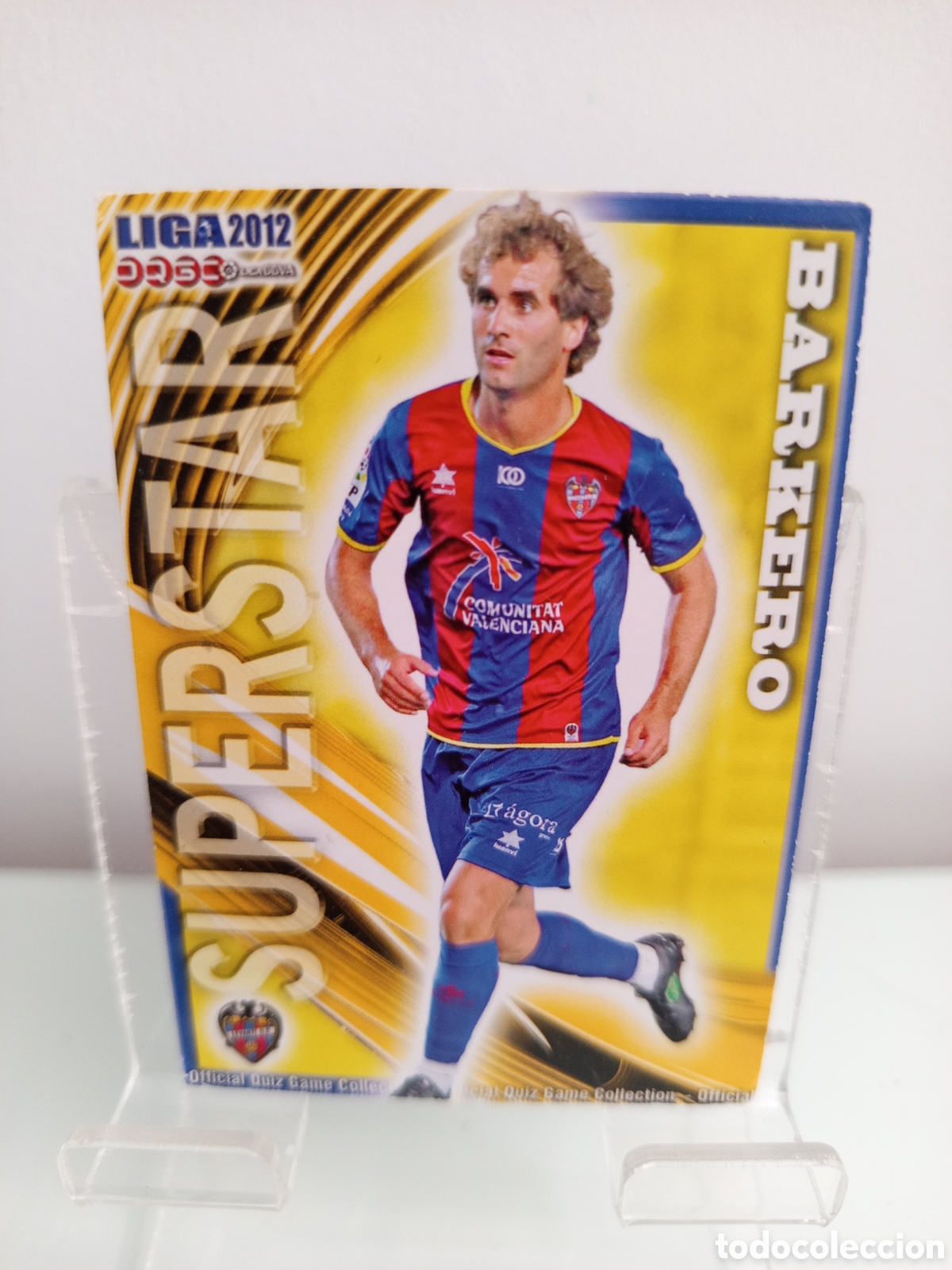 Cromos de F&uacute;tbol: ❇️ CROMO CARD ⚽ BARKERO LEVANTE SUPERSTAR FICHAS LIGA QUIZ 11 12 2011 2012 MUNDICROMO ❇️