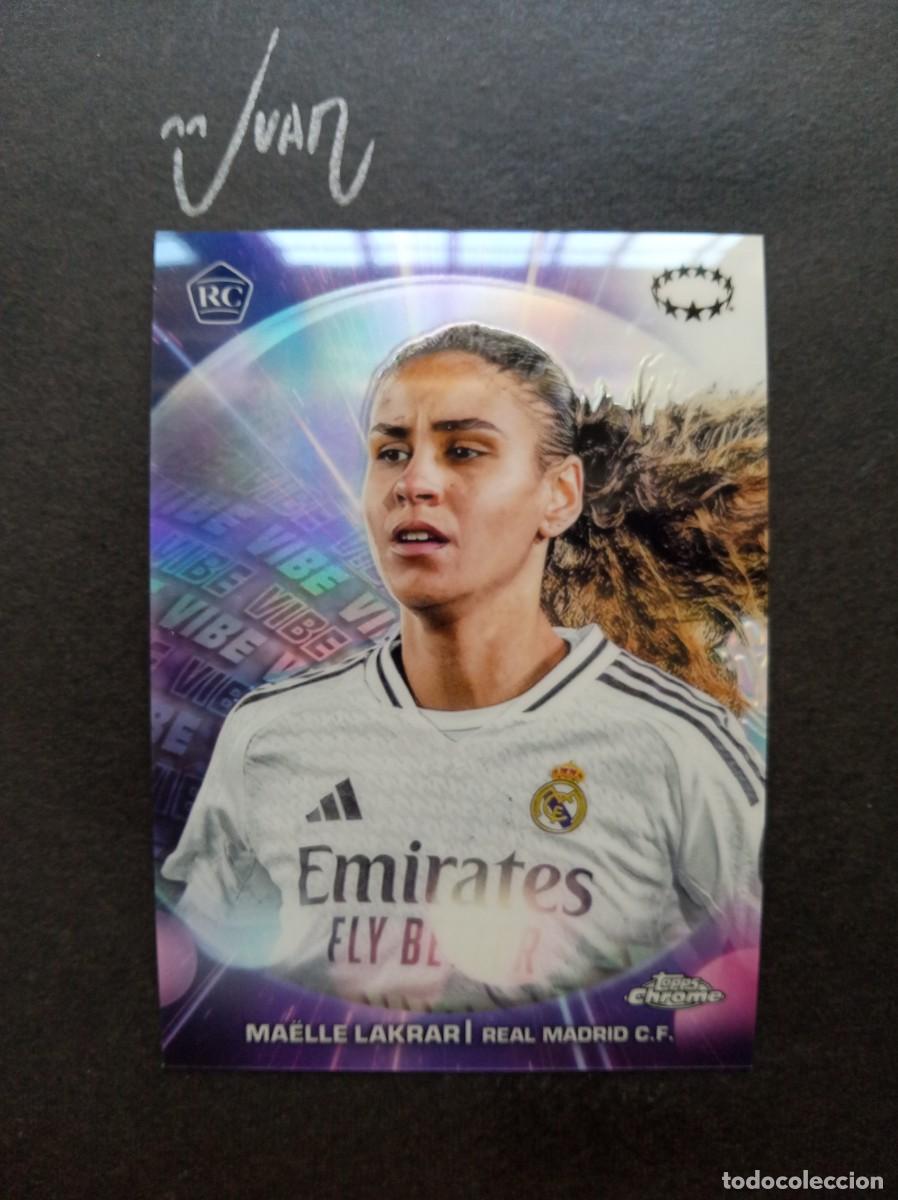 Cromos de F&uacute;tbol: VB 5 VIBE ROOKIE LAKRAR REAL MADRID FEMENINO ⚽ TOPPS &reg; CHROME WOMEN CHAMPIONS 2024 2025 24 25 NUEVO