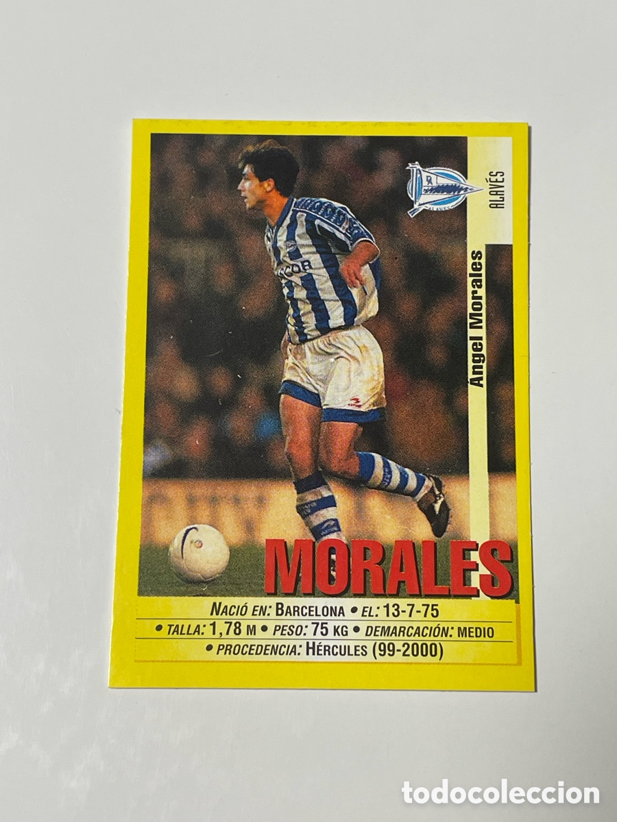 Cromos de F&uacute;tbol: &Aacute;ngel Morales Alav&eacute;s Panini 1999/2000 #294