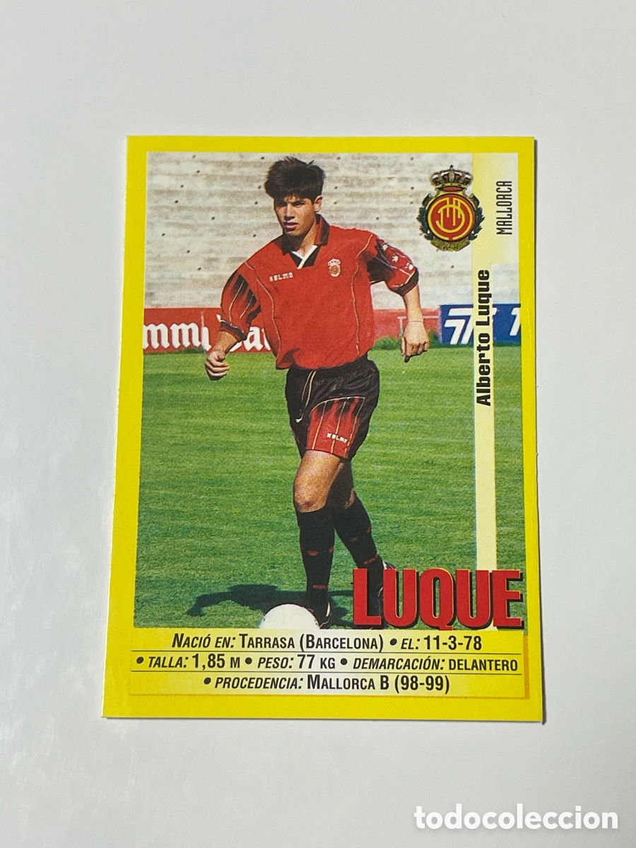 Cromos de F&uacute;tbol: Albert Luque Mallorca Panini 1999/2000 #53