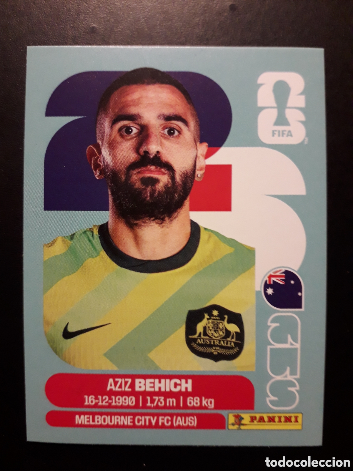 Cromos de F&uacute;tbol: BEHICH AUSTRALIA AUS 7 MUNDIAL F&Uacute;TBOL 2026 FIFA WORLD CUP PANINI SIN PEGAR PEDIDO M&Iacute;NIMO 3&euro;