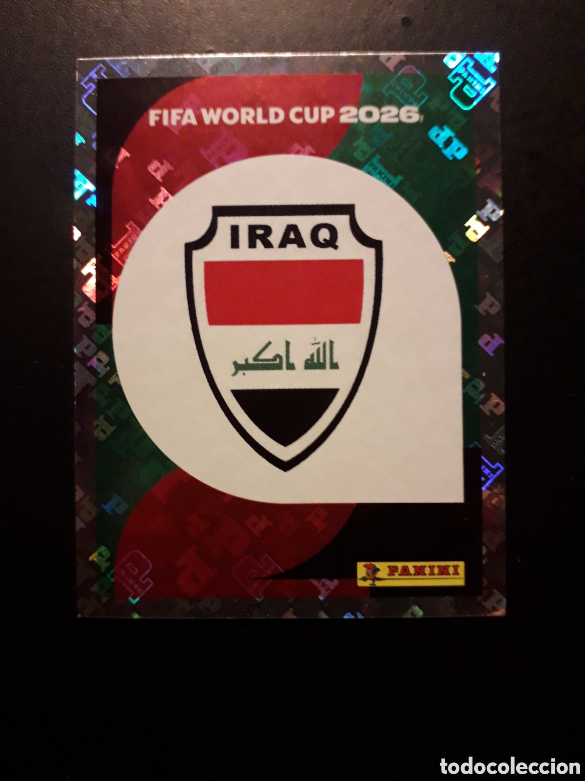 Cromos de F&uacute;tbol: ESCUDO IRAQ IRQ 1 MUNDIAL F&Uacute;TBOL 2026 FIFA WORLD CUP PANINI SIN PEGAR PEDIDO M&Iacute;NIMO 3&euro;