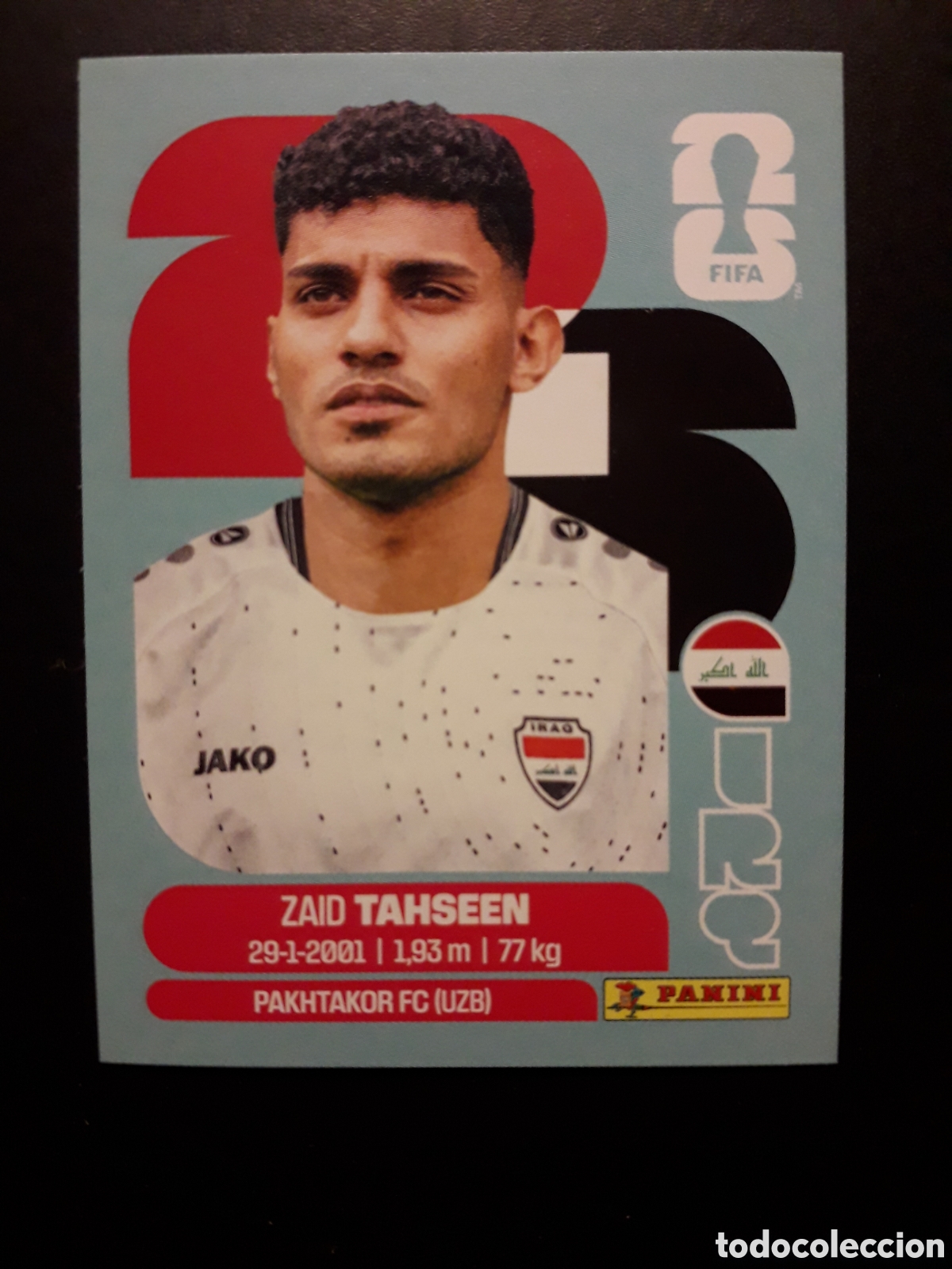 Cromos de F&uacute;tbol: TAHSEEN IRAQ IRQ 7 MUNDIAL F&Uacute;TBOL 2026 FIFA WORLD CUP PANINI SIN PEGAR PEDIDO M&Iacute;NIMO 3&euro;