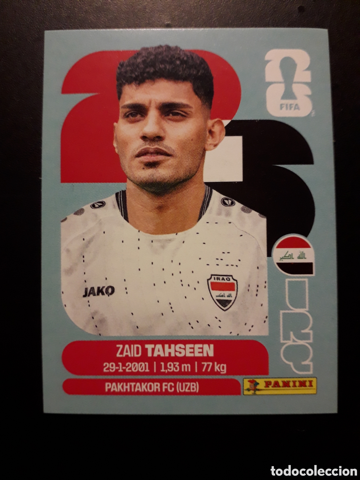 Cromos de F&uacute;tbol: TAHSEEN IRAQ IRQ 7 MUNDIAL F&Uacute;TBOL 2026 FIFA WORLD CUP PANINI SIN PEGAR PEDIDO M&Iacute;NIMO 3&euro;