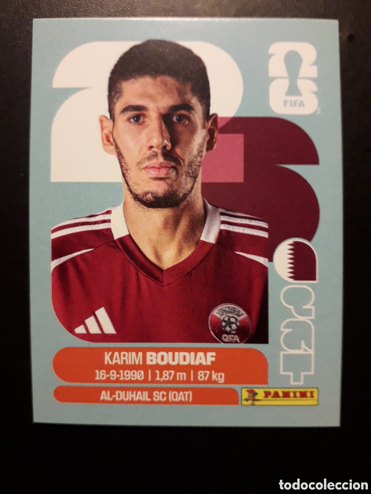 Cromos de F&uacute;tbol: BOUDIAF QATAR QAT 10 MUNDIAL F&Uacute;TBOL 2026 FIFA WORLD CUP PANINI SIN PEGAR PEDIDO M&Iacute;NIMO 3&euro;