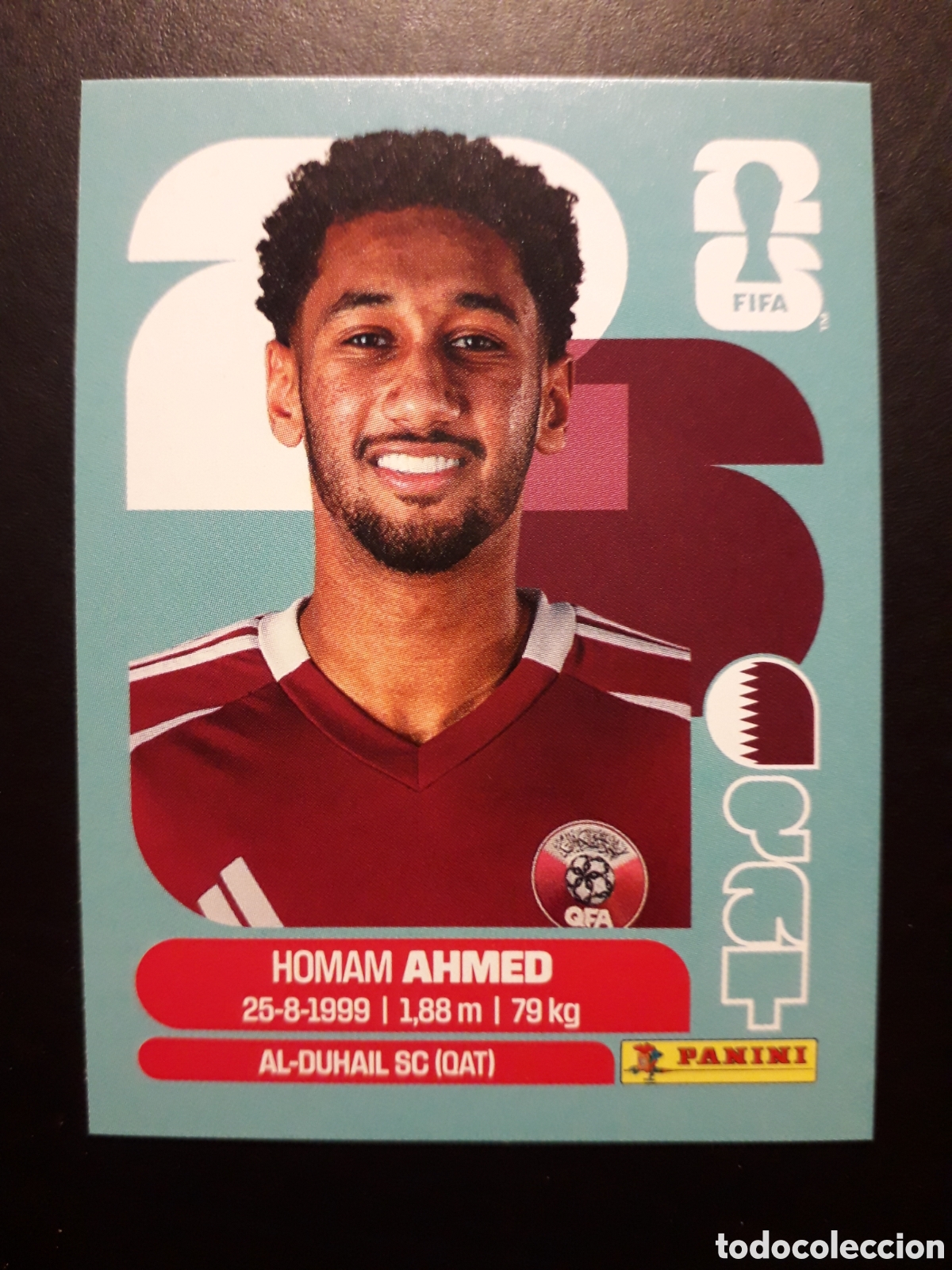 Cromos de F&uacute;tbol: AHMED QATAR QAT 5 MUNDIAL F&Uacute;TBOL 2026 FIFA WORLD CUP PANINI SIN PEGAR PEDIDO M&Iacute;NIMO 3&euro;