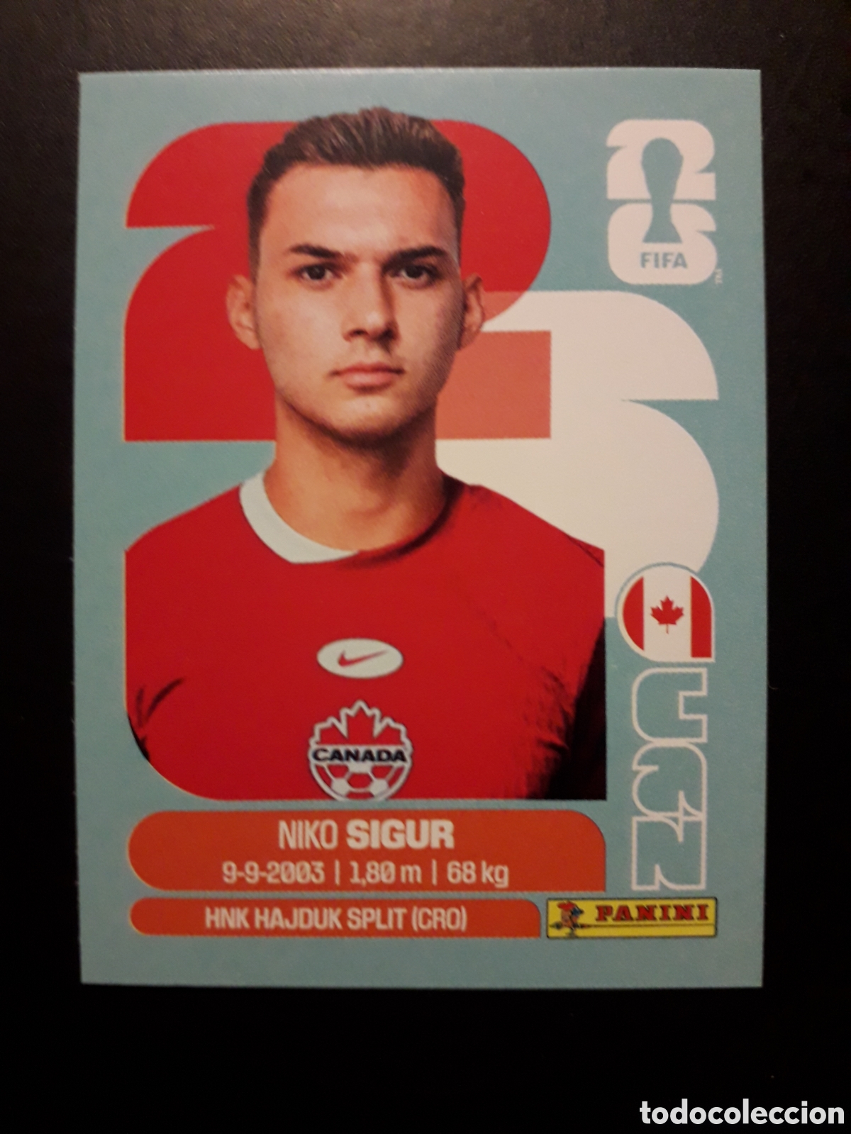 Cromos de F&uacute;tbol: SIGUR CANAD&Aacute; CAN 16 MUNDIAL F&Uacute;TBOL 2026 FIFA WORLD CUP PANINI SIN PEGAR PEDIDO M&Iacute;NIMO 3&euro;