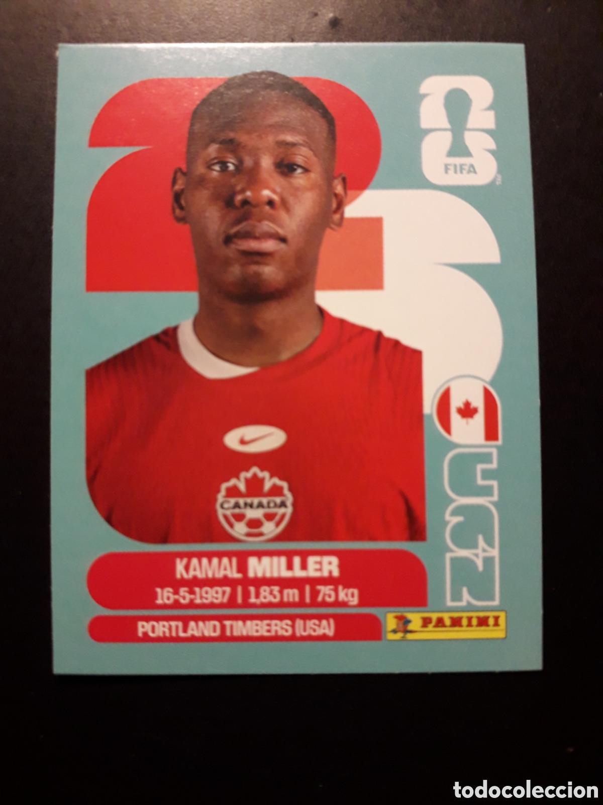 Cromos de F&uacute;tbol: MILLER CANAD&Aacute; CAN 9 MUNDIAL F&Uacute;TBOL 2026 FIFA WORLD CUP PANINI SIN PEGAR PEDIDO M&Iacute;NIMO 3&euro;