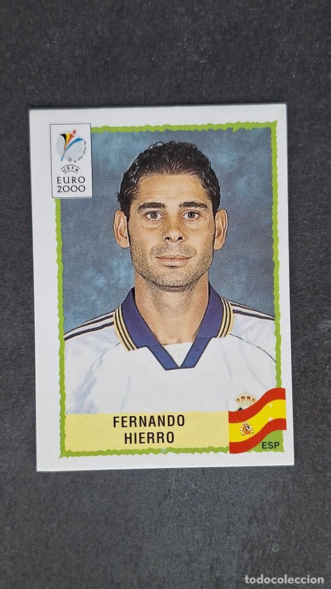 Cromos de F&uacute;tbol: L1 FERNANDO HIERRO SELECCION ESPA&Ntilde;A 197 PANINI EUROCOPA 2000 NUNCA PEGADO SIN PEGAR