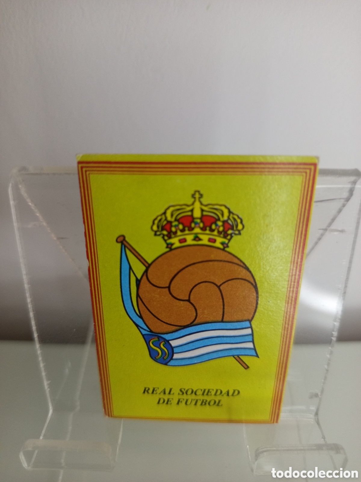 Cartes &agrave; collectionner de Football: ❇️ CROMO ⚽ ESCUDO REAL SOCIEDAD SUPER F&Uacute;TBOL 84 1984 ROLL&Aacute;N SIN PEGAR ❇️
