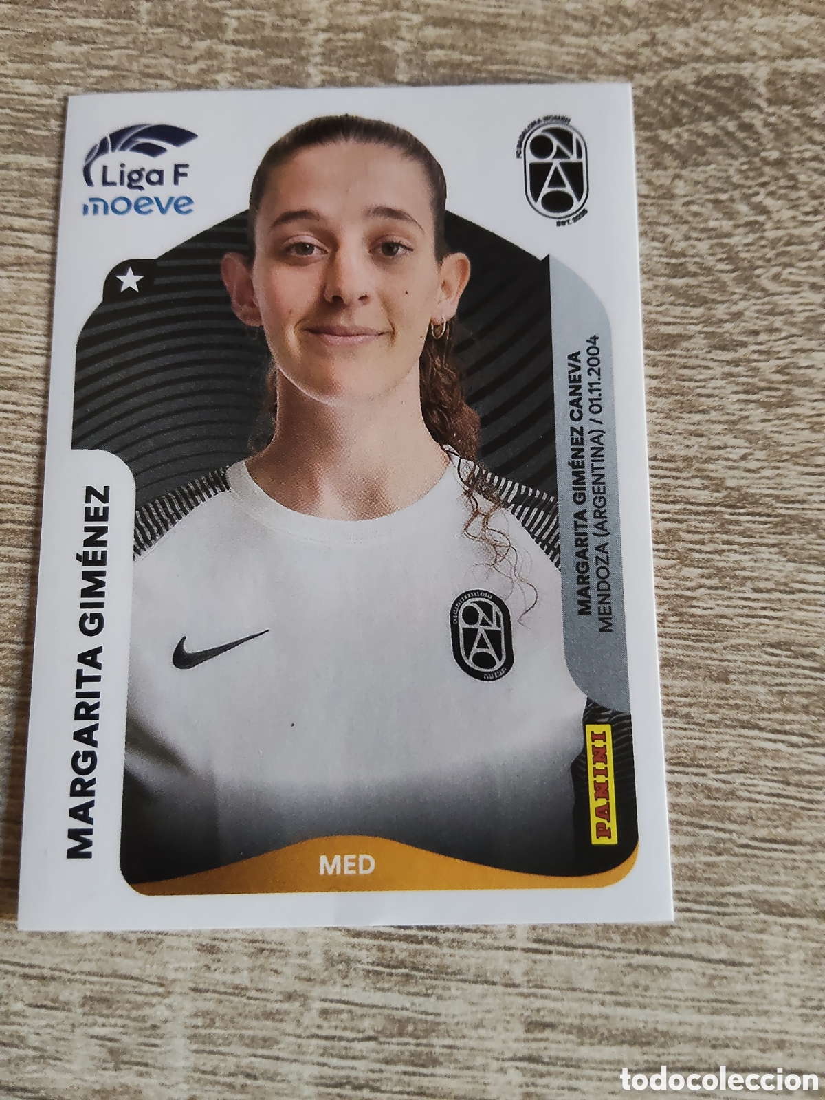 Cromos de F&uacute;tbol: Panini liga F moeve 2025 2026 25 26 73 B Margarita Gim&eacute;nez Badalona women